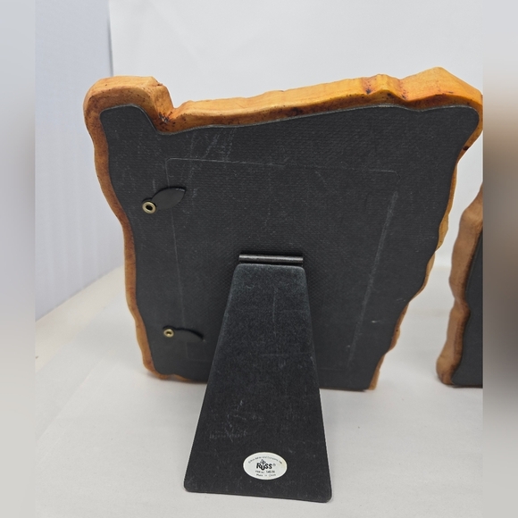 Russ Photo Frames Set Of 2 Faux Leather Look With Stitching Made Of Poly Resin - Picture 7 of 15